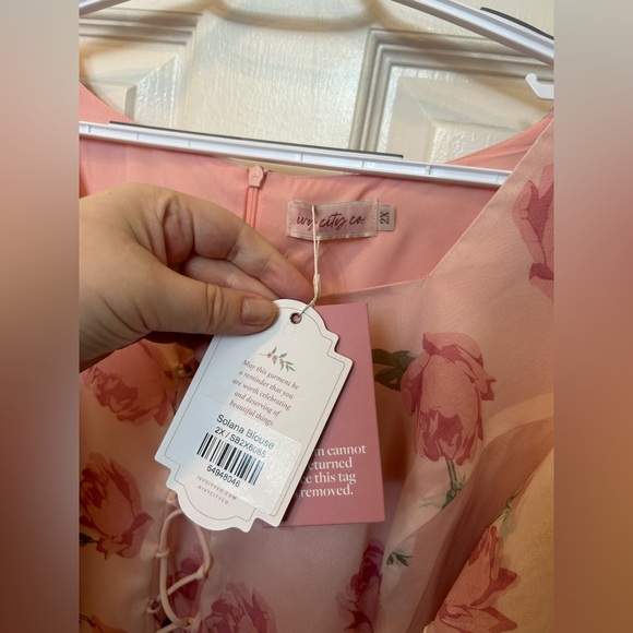 Ivy City Co Pink Blouse - 2X - Picture 3 of 3